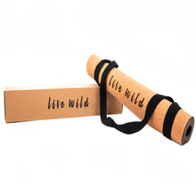 Load image into Gallery viewer, Live Wild Cork &amp; Rubber Eco-Friendy Exercise Mat
