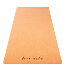 Load image into Gallery viewer, Live Wild Cork &amp; Rubber Eco-Friendy Exercise Mat

